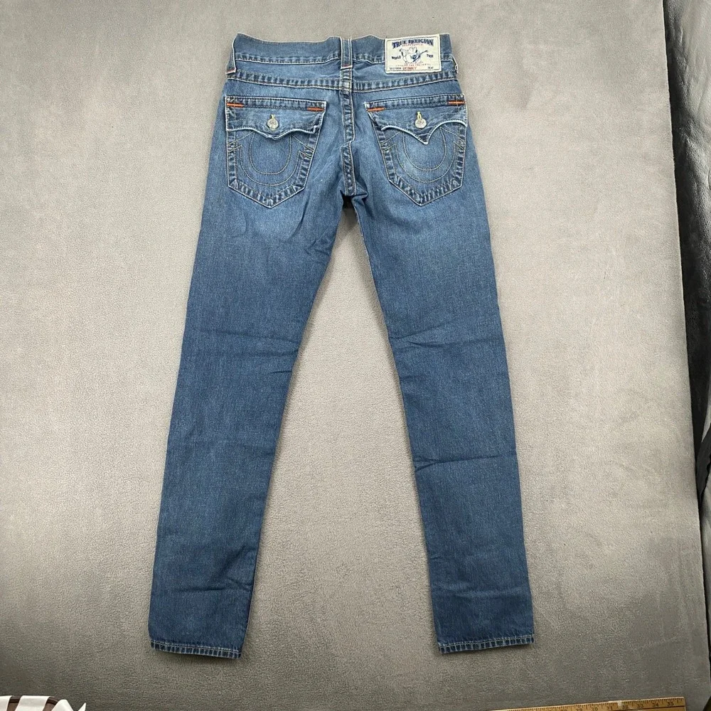 True Religion Skinny Section Mens Jeans Blue Cotton Denim Size 29 Made in Mexico
